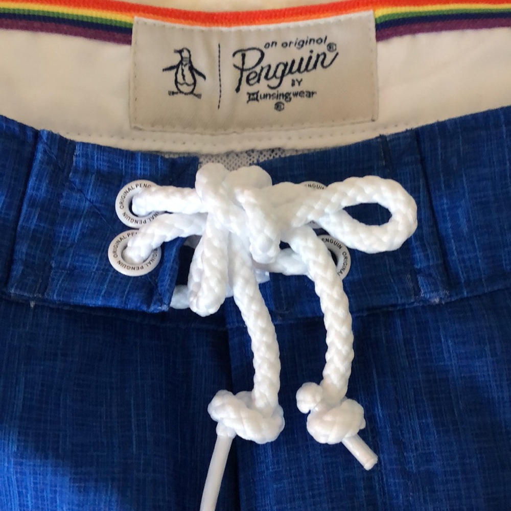 Original Penguin Blue Rainbow Pride Short Swim Trunks Bloomingdale’s Exclusive - Picture 4 of 15